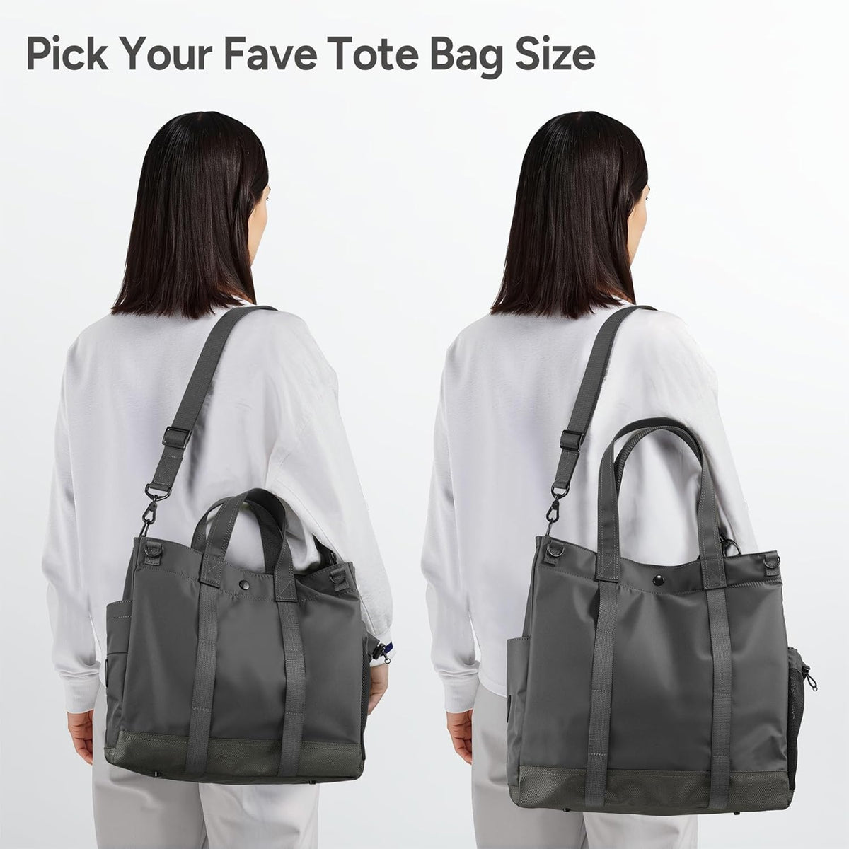 Unisex Laptop Tote Bag with Multiple Compartments and Adjustable Strap