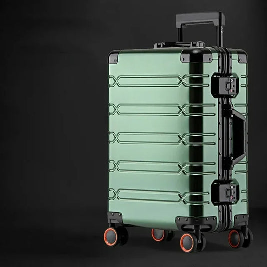 Unisex Luxury Aluminum-Magnesium Business Travel Suitcase