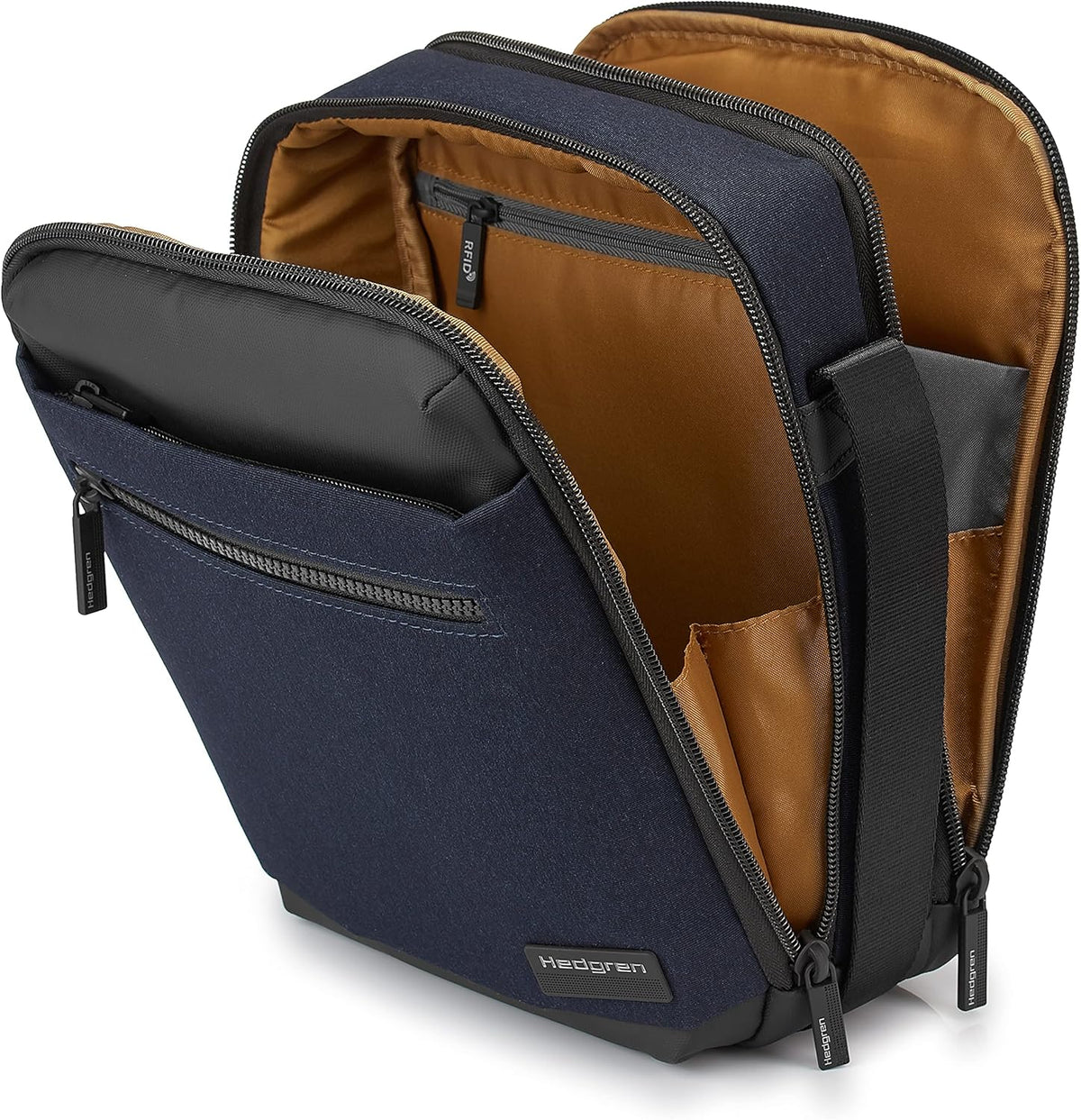 Unisex Messenger Bag with Organizer and RFID Protection
