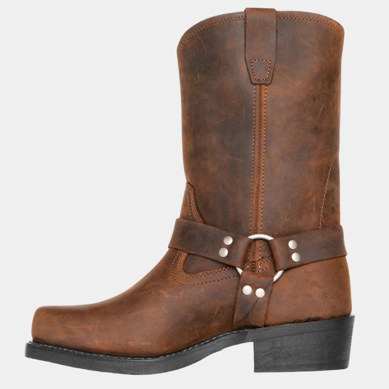 Unisex Mid-Calf Western Boots - Comfortable