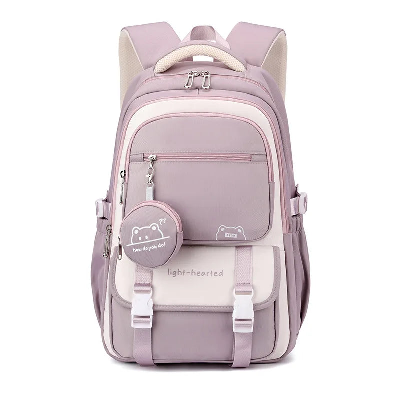 Unisex Multi-Compartment School Backpack for Everyday Use and Travel