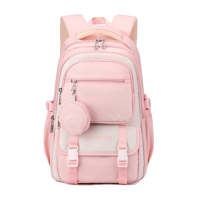 Unisex Multi-Compartment School Backpack for Everyday Use and Travel