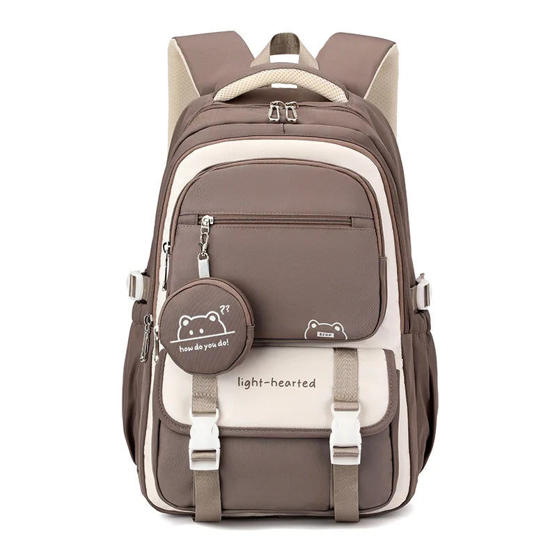 Unisex Multi-Compartment School Backpack for Everyday Use and Travel