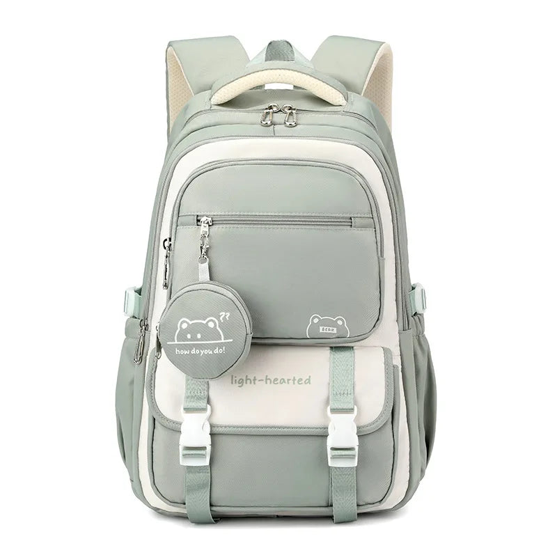Unisex Multi-Compartment School Backpack for Everyday Use and Travel