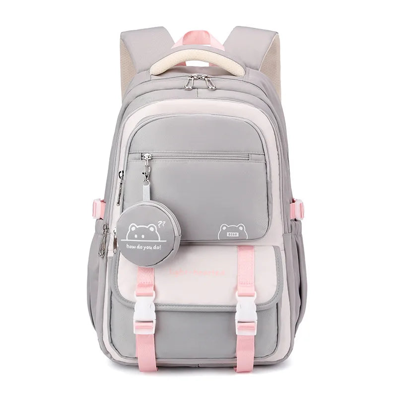 Unisex Multi-Compartment School Backpack for Everyday Use and Travel