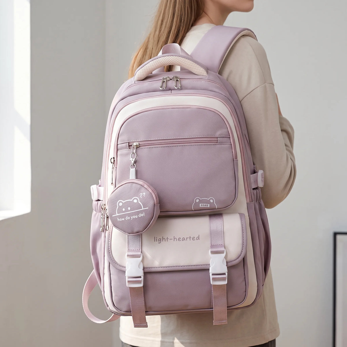 Unisex Multi-Compartment School Backpack for Everyday Use and Travel