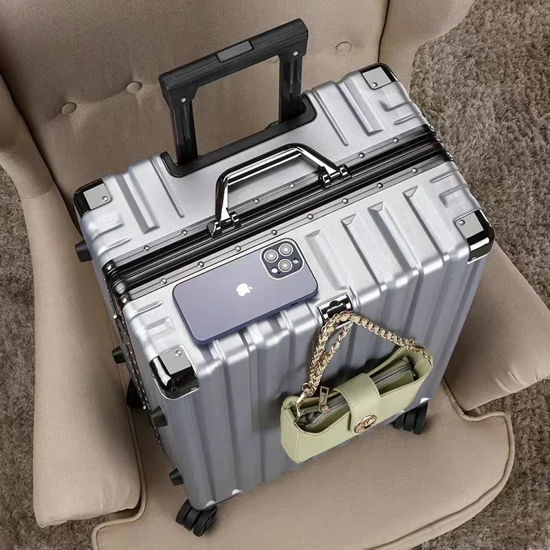 Unisex Protective Travel Suitcase with Secure Frame