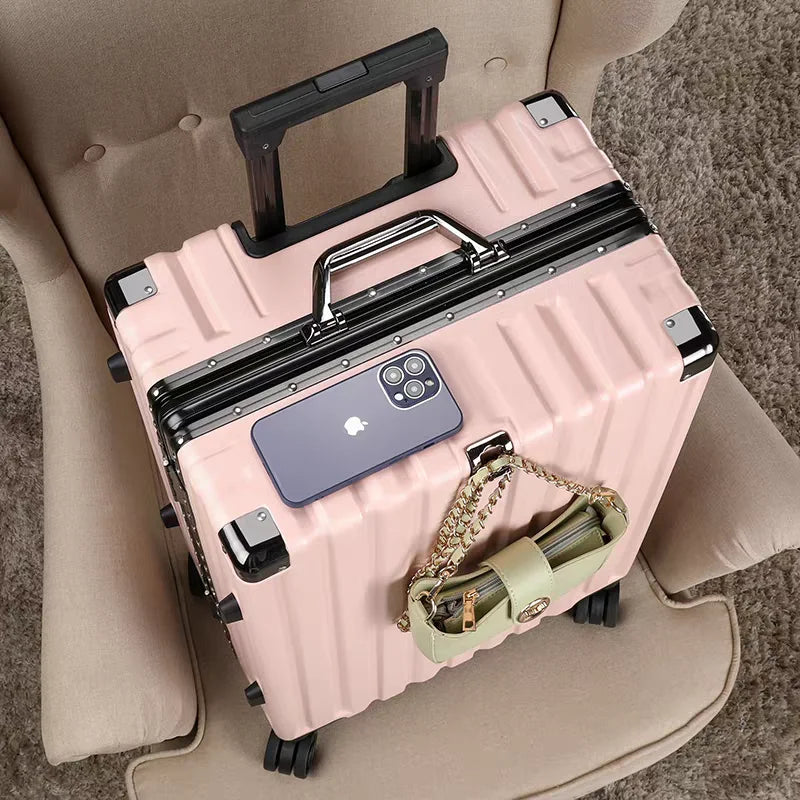 Unisex Protective Travel Suitcase with Secure Frame