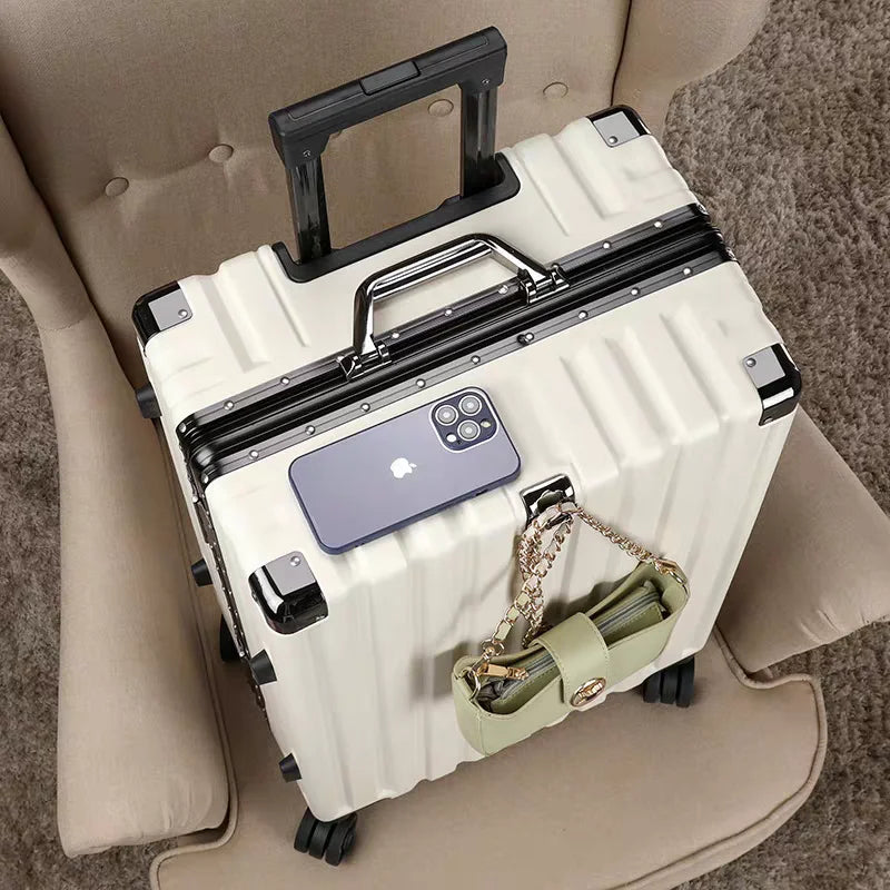 Unisex Protective Travel Suitcase with Secure Frame