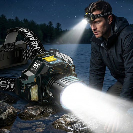 Unisex Rechargeable COB LED Headlamp for Outdoor Activities