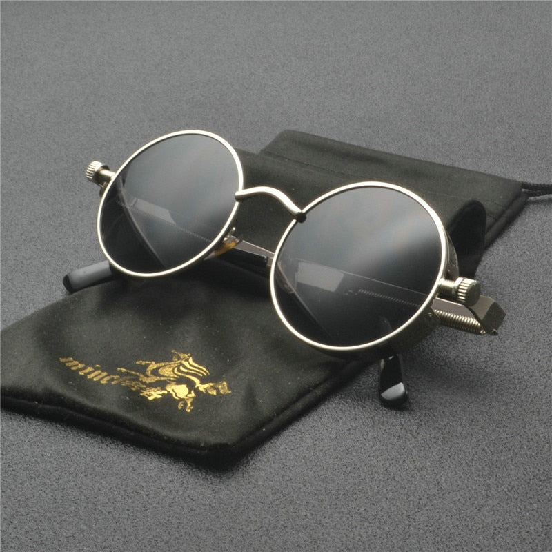 Unisex Retro Round Sunglasses with UV400 Protection