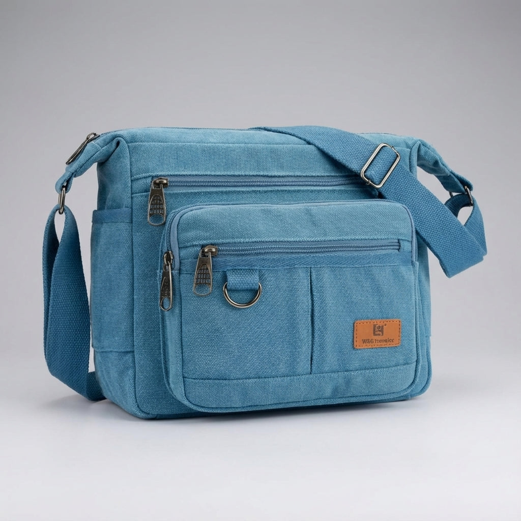 Unisex RFID-Blocking Messenger Bag - Secure & Organized