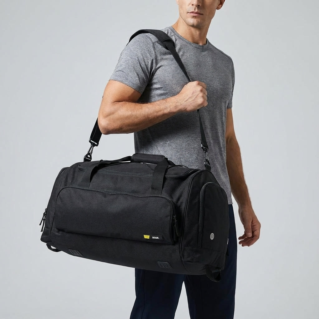 Unisex Spacious Travel Duffel Bag with Multiple Compartments and Shoe Pocket