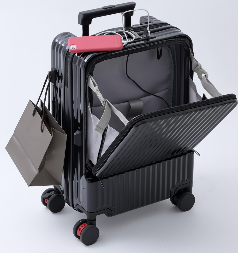 Unisex Suitcase with Quick Access for Smooth Travel