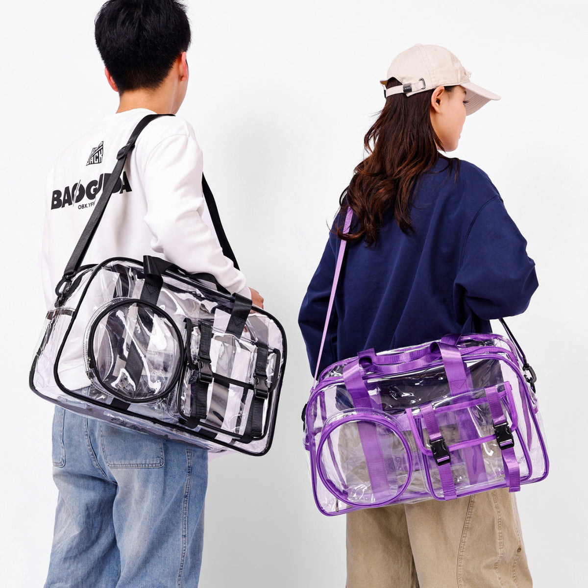 Unisex Transparent Utility Duffle Bag