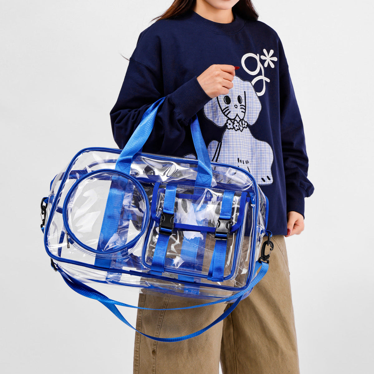 Unisex Transparent Utility Duffle Bag