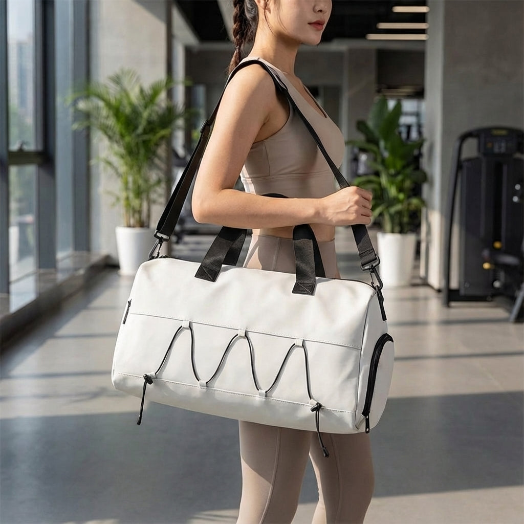 Unisex Travel Duffel Bag with Separate Shoe Compartment
