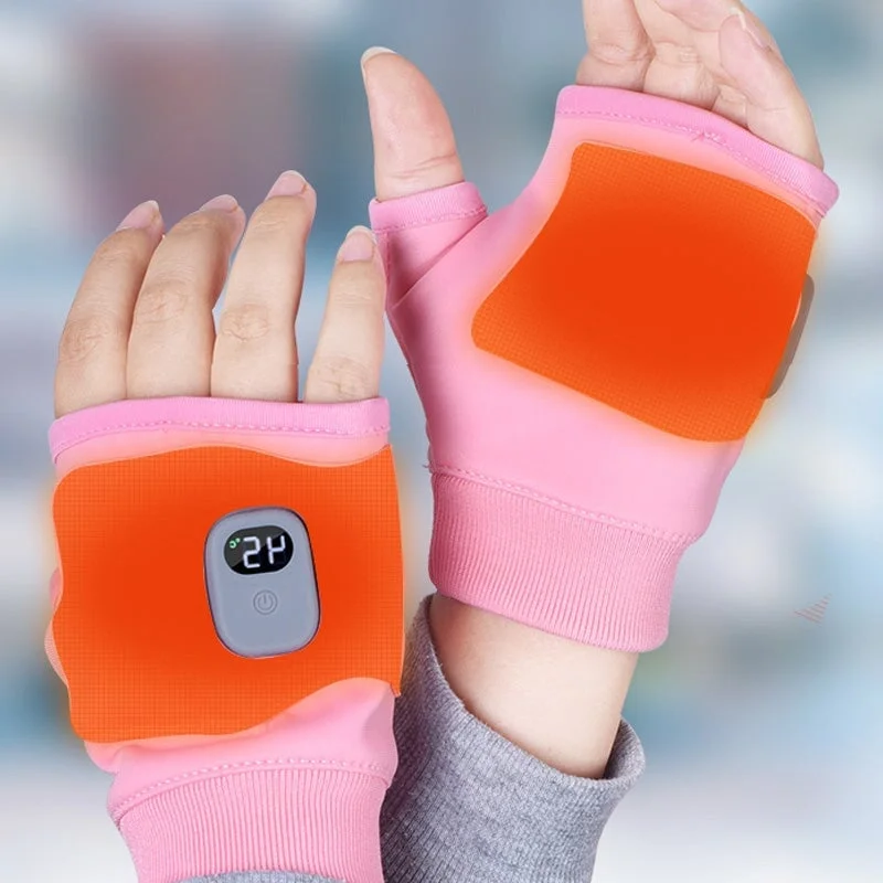 Unisex USB Rechargeable Heated Fingerless Winter Gloves