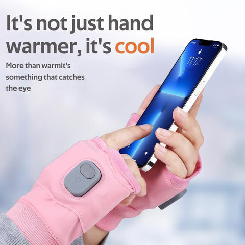 Unisex USB Rechargeable Heated Fingerless Winter Gloves