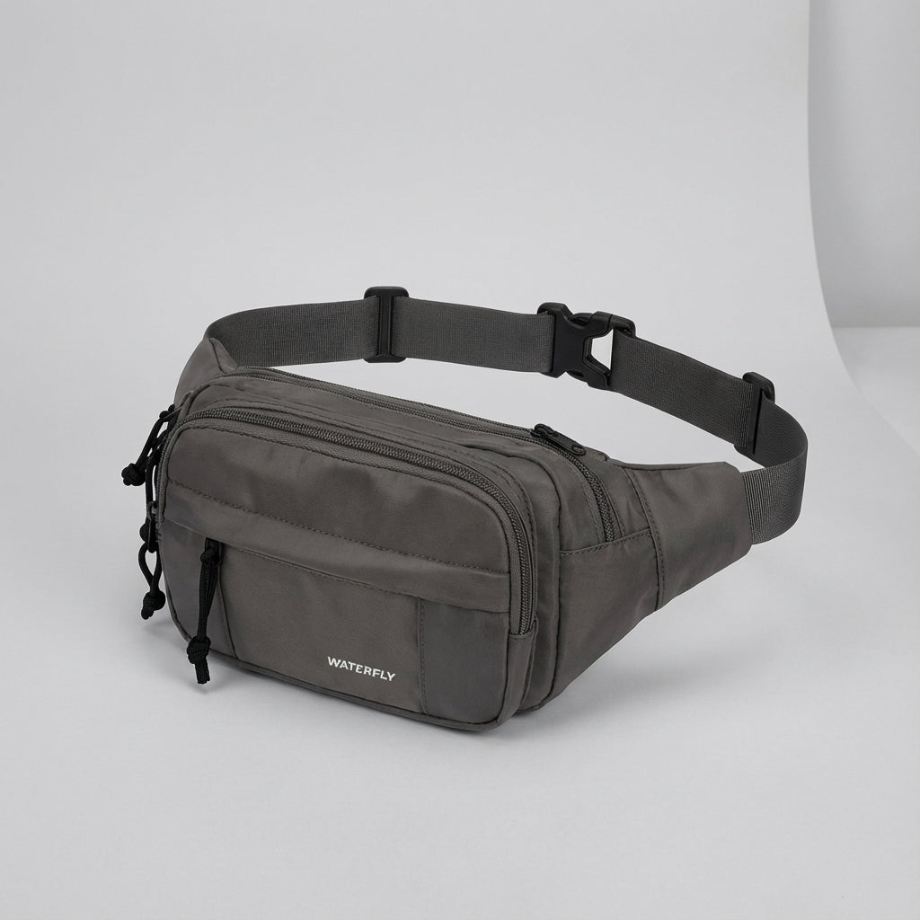 Unisex Waist Bag with Multiple Zipper Pockets for Optimal Organization