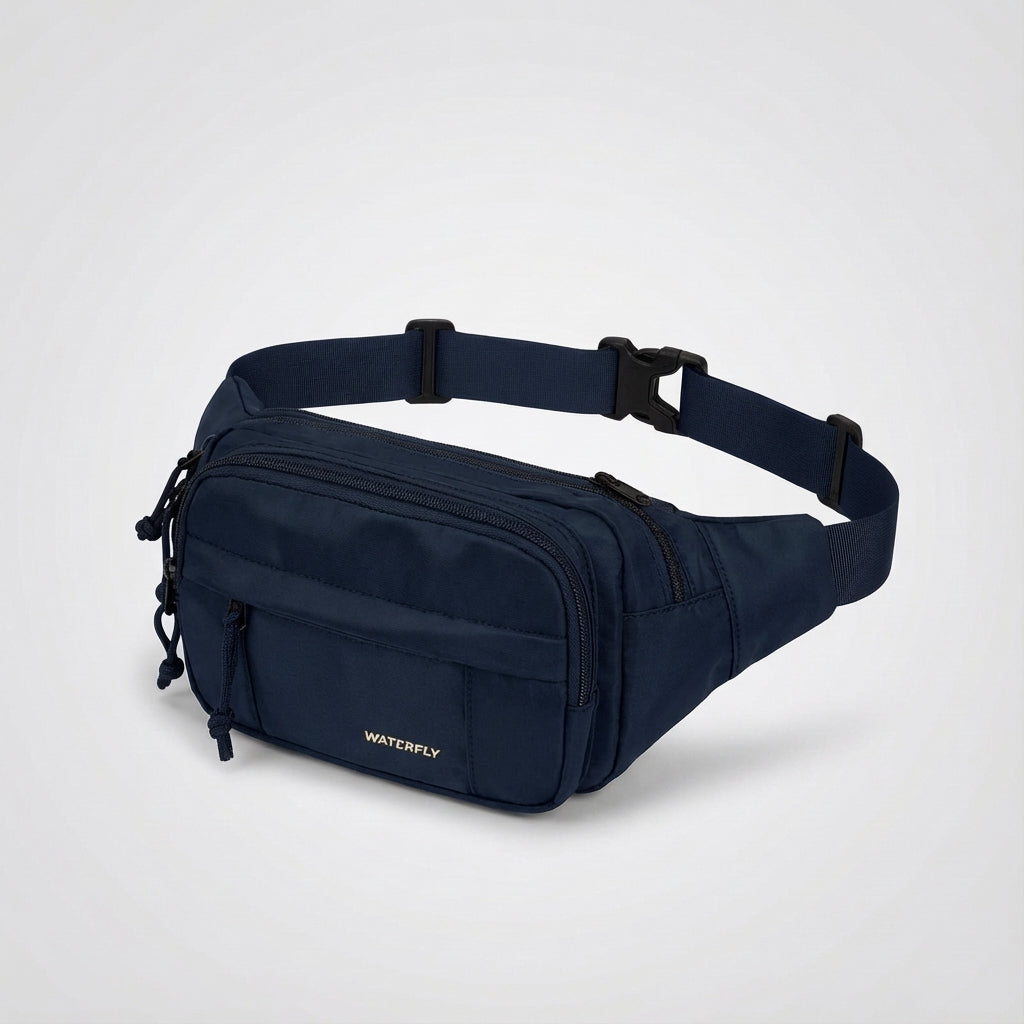 Unisex Waist Bag with Multiple Zipper Pockets for Optimal Organization