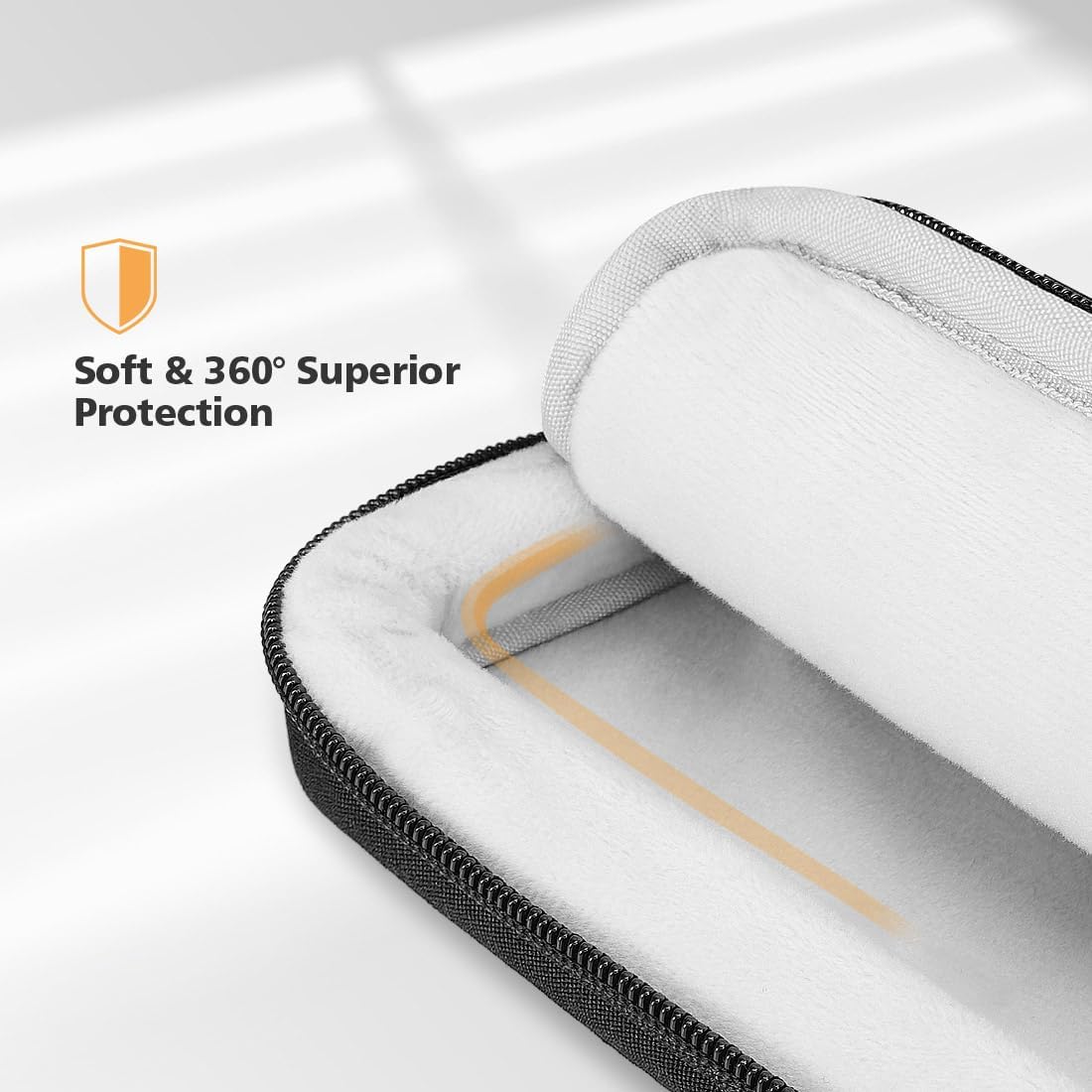 Unisex Water-Resistant Laptop Shoulder Bag with 360° Protection