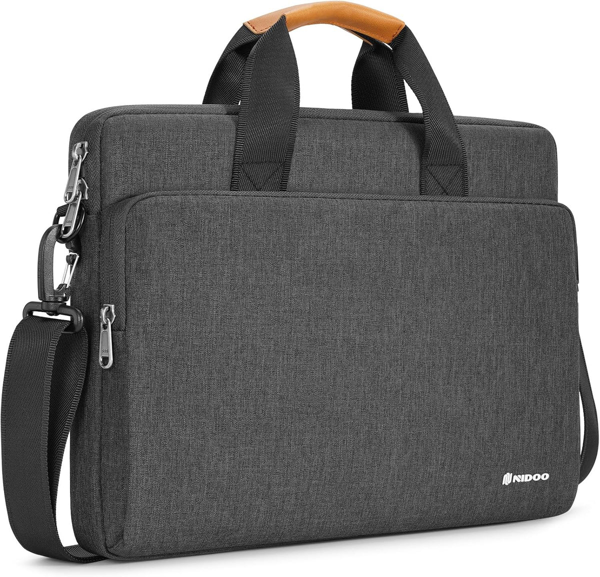 Unisex Water-Resistant Laptop Shoulder Bag with 360° Protection