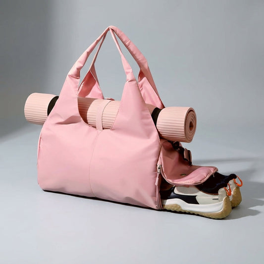 Unisex Water-Resistant Sports Bag with Shoe Compartment
