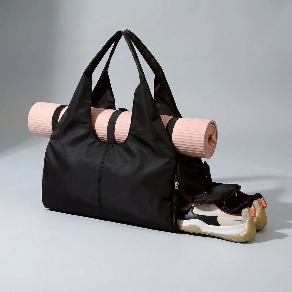 Unisex Water-Resistant Sports Bag with Shoe Compartment
