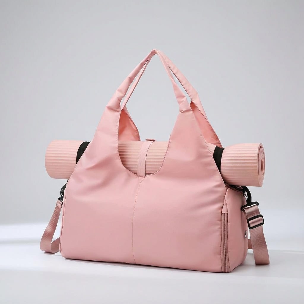 Unisex Water-Resistant Sports Bag with Shoe Compartment