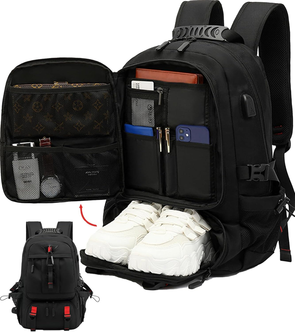 Unisex Water-Resistant Travel and Everyday Backpack