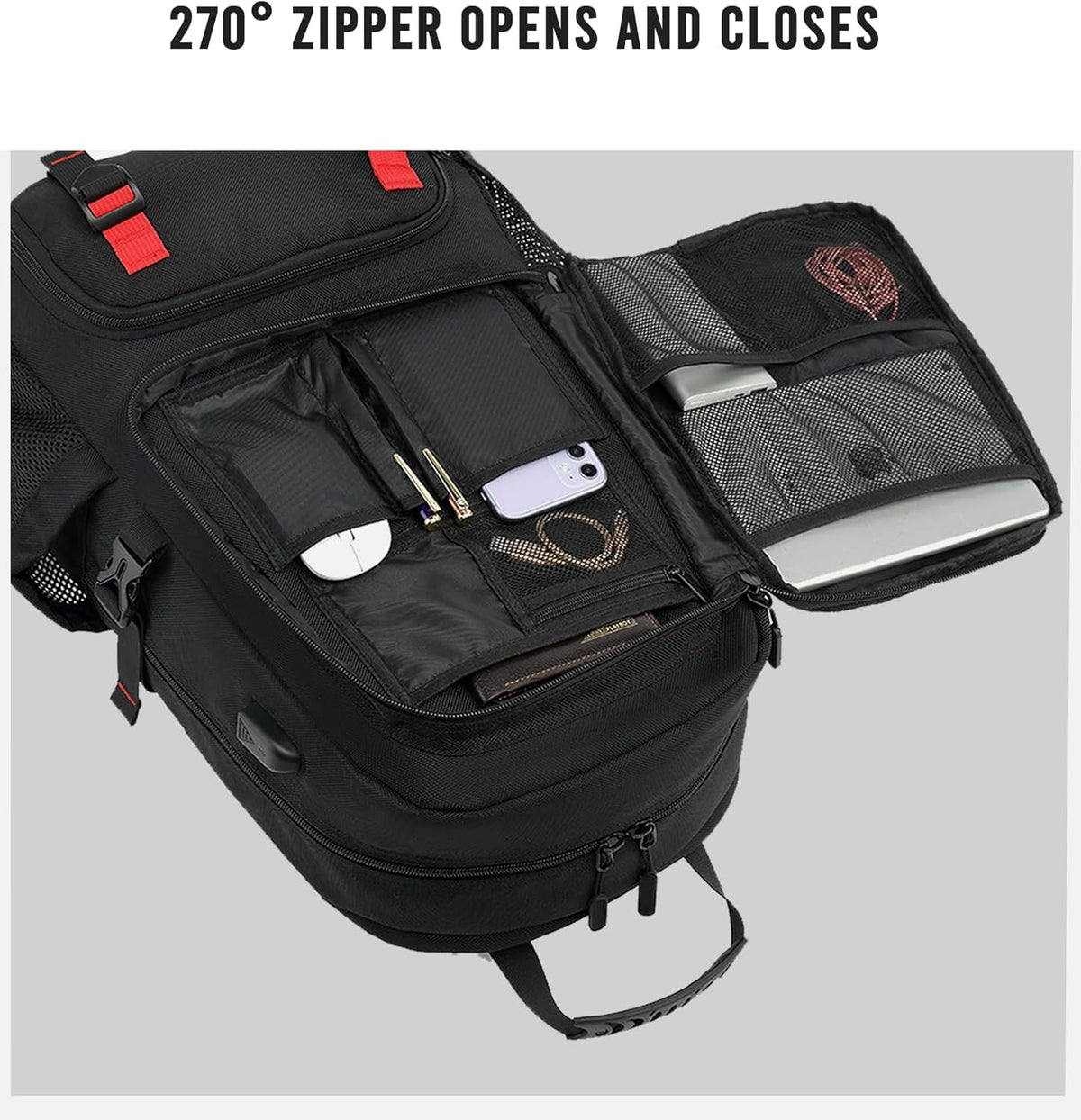 Unisex Water-Resistant Travel and Everyday Backpack