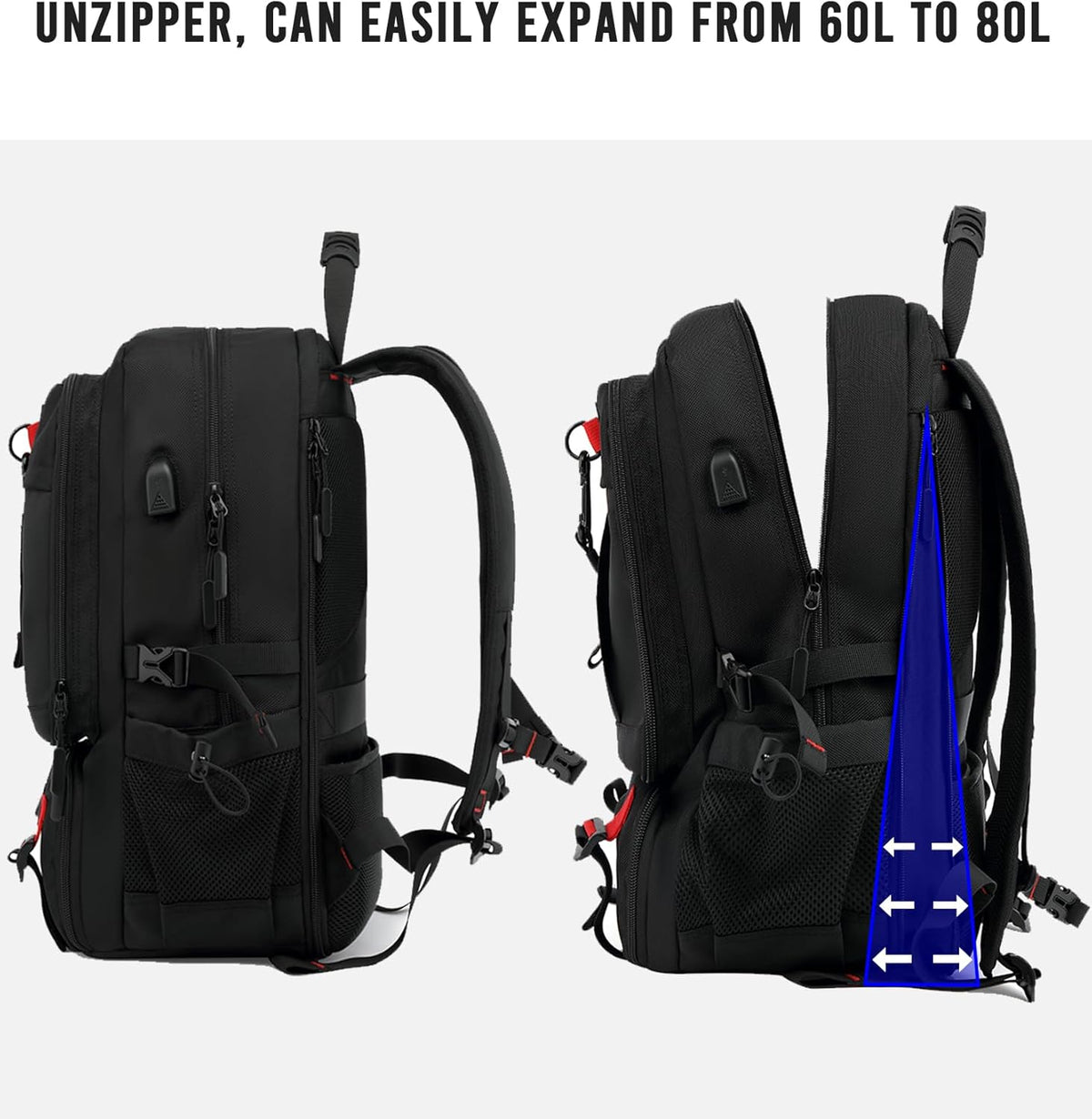 Unisex Water-Resistant Travel and Everyday Backpack