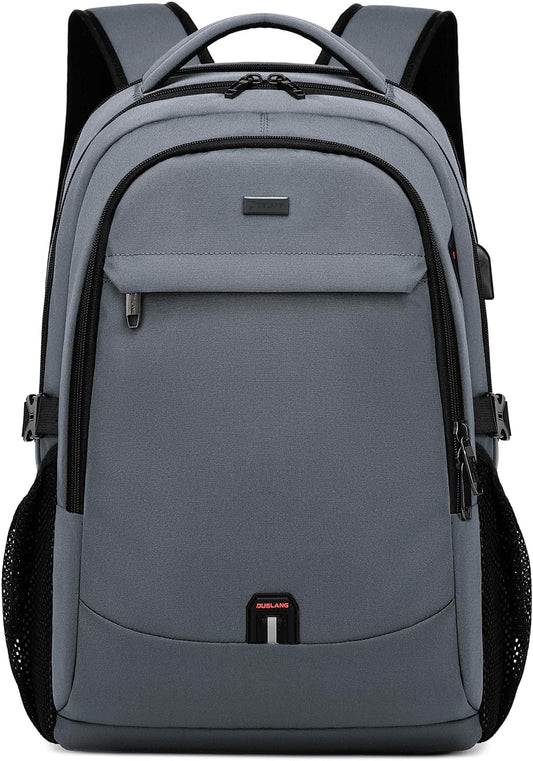 Unisex Water-Resistant Travel Laptop Backpack with USB Port