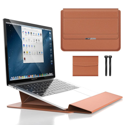 Unisex Waterproof Laptop Sleeve with Stand & Wrist Rest for On the Go