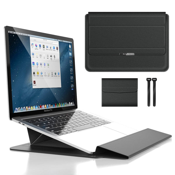 Unisex Waterproof Laptop Sleeve with Stand & Wrist Rest for On the Go