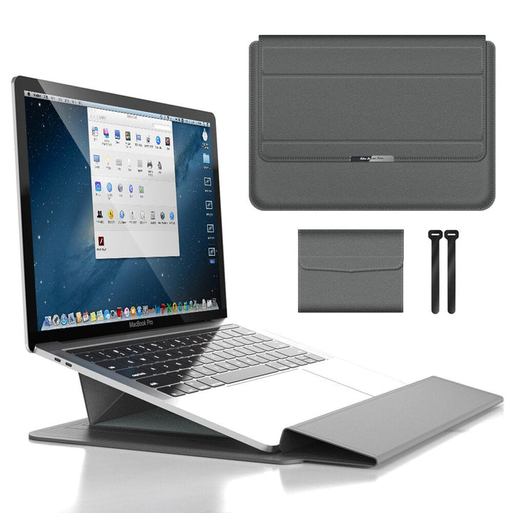 Unisex Waterproof Laptop Sleeve with Stand & Wrist Rest for On the Go