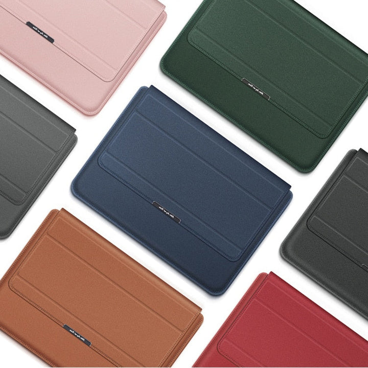 Unisex Waterproof Laptop Sleeve with Stand & Wrist Rest for On the Go