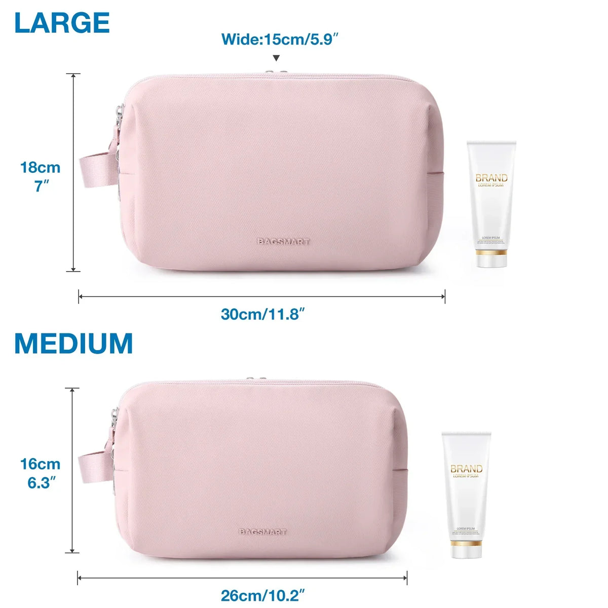 Unisex Waterproof Travel & Gym Toiletry Bag - Lightweight Organizer