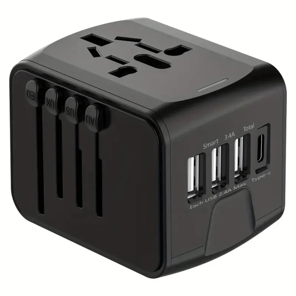 Universal Travel Adapter – Compact, Safe, Fast Charging