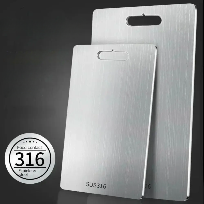 Upgraded Titanium Cutting Board – Durable, Double-Sided, Food-Grade and Safe Cutting Surface for Kitchen and Outdoor