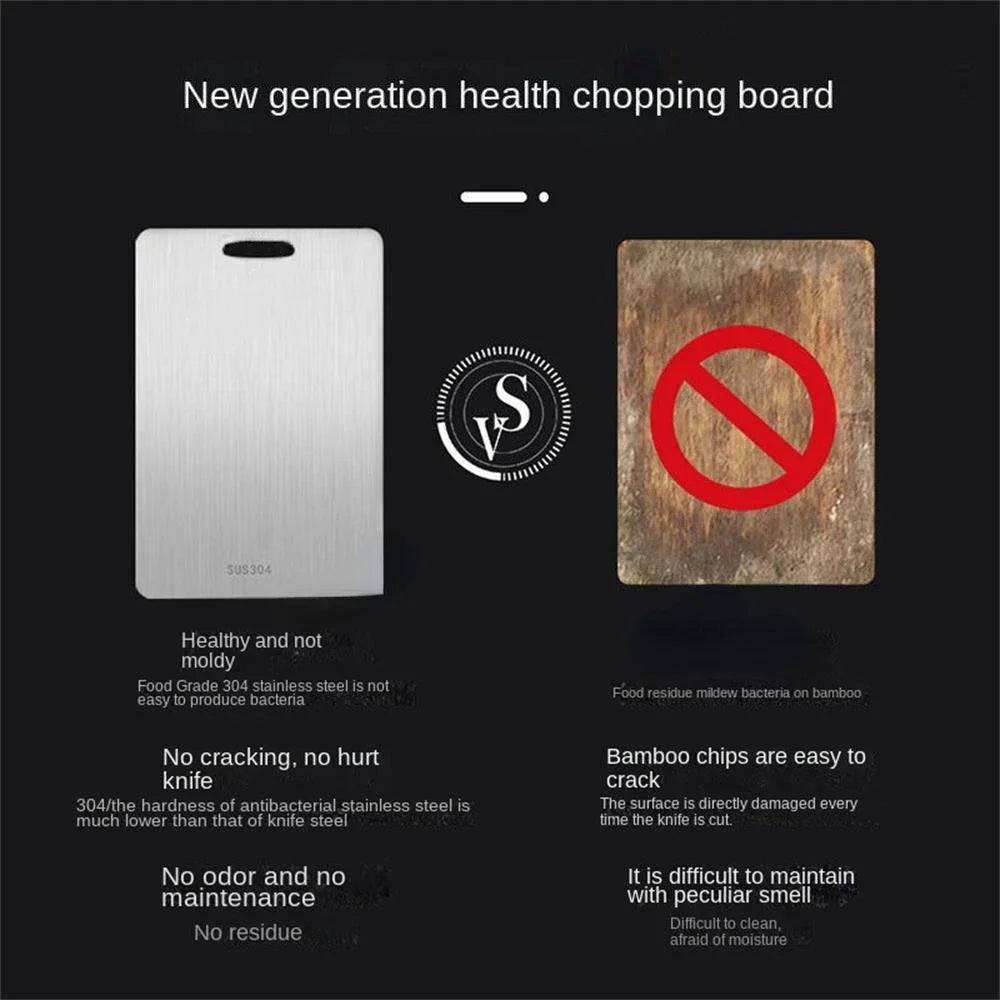 Upgraded Titanium Cutting Board – Durable, Double-Sided, Food-Grade and Safe Cutting Surface for Kitchen and Outdoor