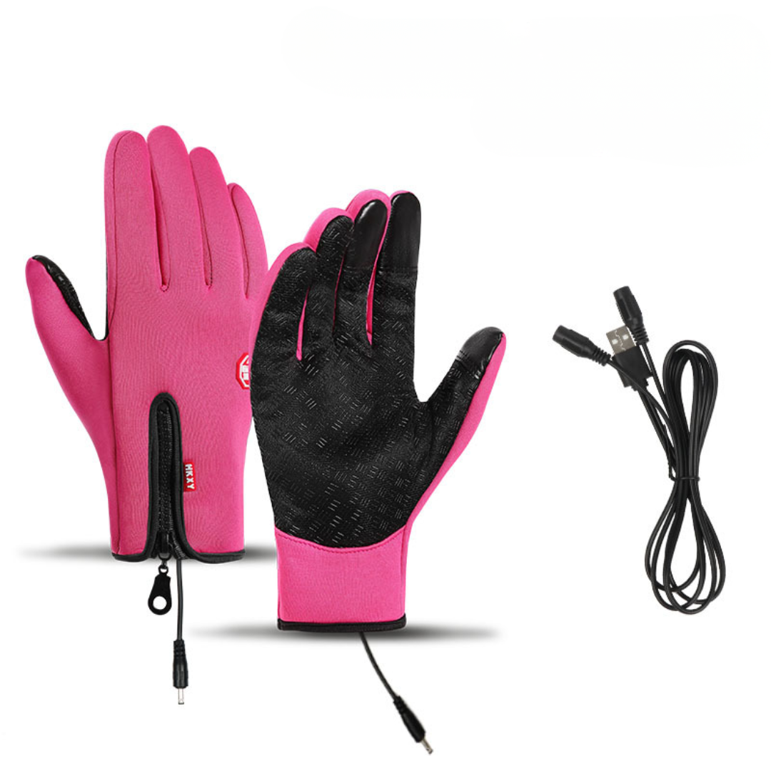 USB Heated Outdoor Touchscreen Winter Gloves