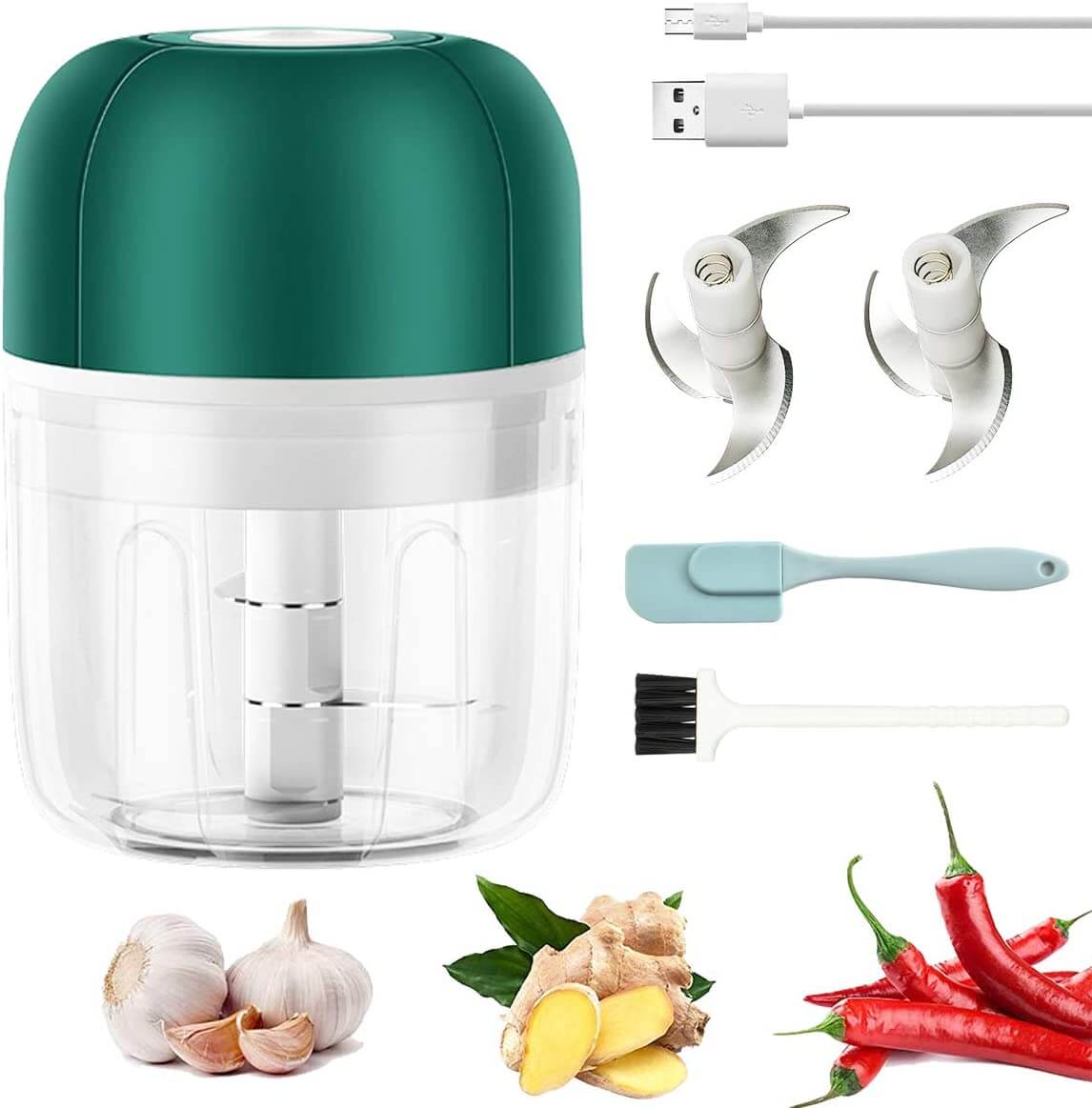 USB Rechargeable Electric Garlic Press – 250ml