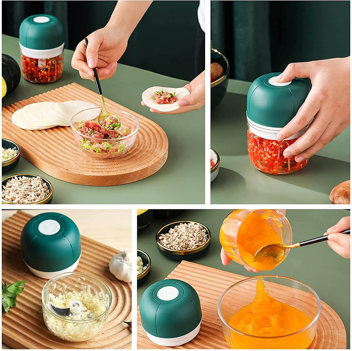 USB Rechargeable Electric Garlic Press – 250ml