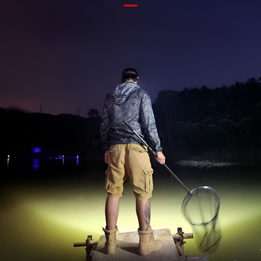 USB Rechargeable LED Hiking Headlamp Outdoor Flashlight