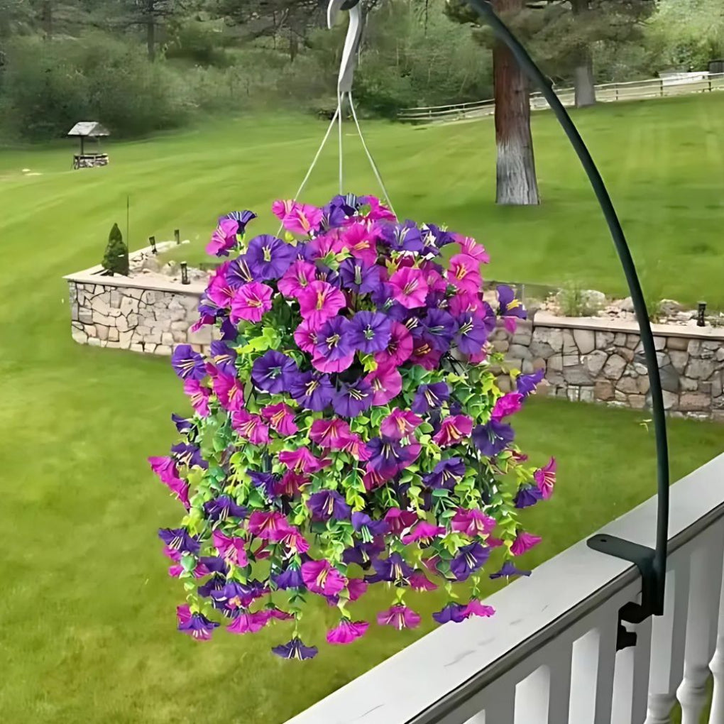 UV-Resistant Artificial Morning Glory Hanging Flower Decor