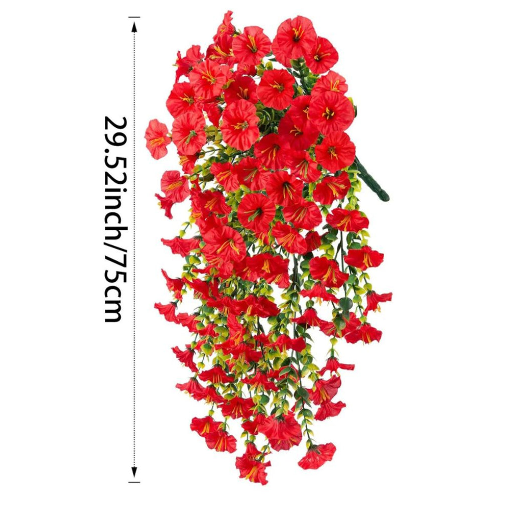 UV-Resistant Artificial Morning Glory Hanging Flower Decor