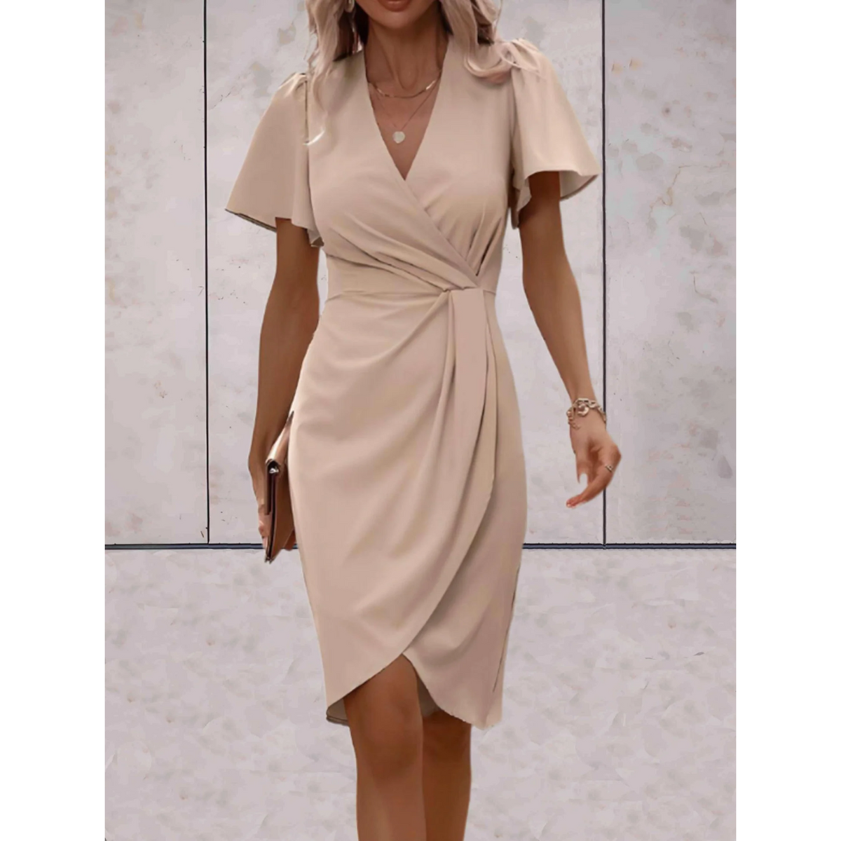 V-Neck Wrap Dress for Parties & Special Occasions