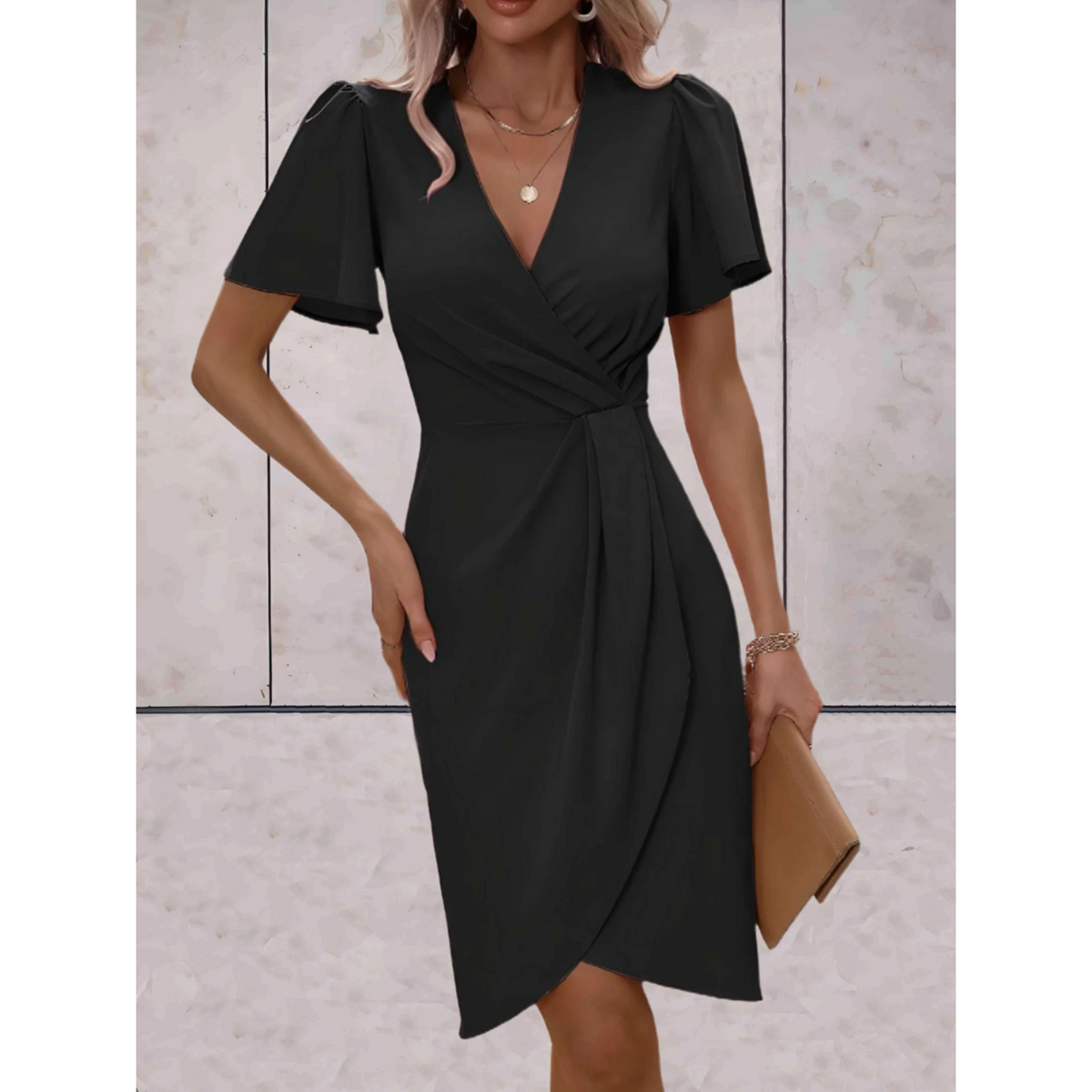 V-Neck Wrap Dress for Parties & Special Occasions